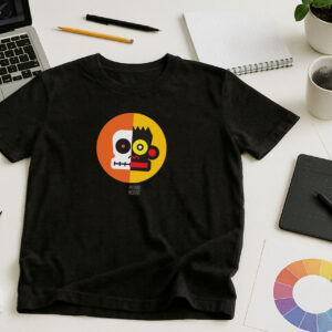 Mono Negro Calavera Camiseta