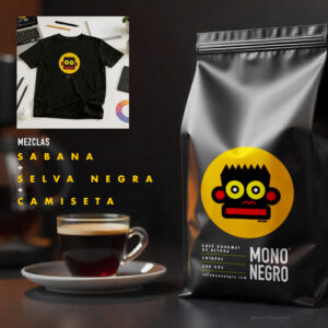 Mono Negro Camiseta Combo